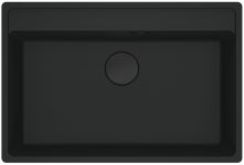 Мийка кухонна Franke Maris, фраграніт, прямокутник, без крила, 760х510х200мм, чаша - 1, врізна, MRG 610-72 TL, чорний матовий