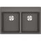 Мийка кухонна Franke Maris, фраграніт, прямокутник, без крила, 760х510х200мм, чаша - 2, врізна, MRG 620 TL, сірий камінь