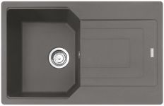 Мийка кухонна Franke Urban, фраграніт, прямокутник, з крилом, 780х500х220мм, чаша - 1, врізна, оборотна, UBG 611-78, сірий камінь