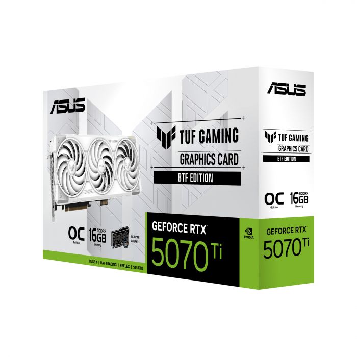Відеокарта ASUS GeForce RTX 5070 TI 16GB GDDR7 OC TUF-RTX5070TI-O16G-BTF-WHITE білий