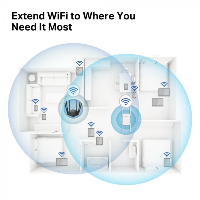 Повторювач Wi-Fi сигналу MERCUSYS ME50G AC1900 1хGE LAN ext. ant x4