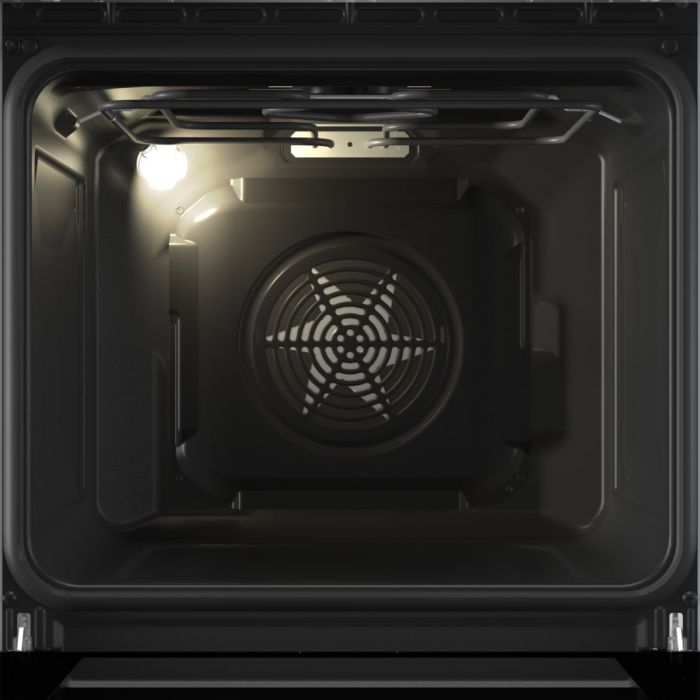 Плита Gorenje комбінована, 70л, 50x60см, дисплей, емальовані реш, програматор IconLed, кришка-метал, білий