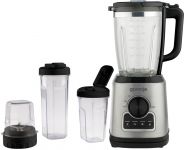 Блендер Gorenje стаціонарний 1400Вт, чаша-1750мл, додаткові ємкості, кавомолка, кришення льоду, приготування супу, імпульсний режим, метал