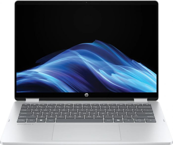 Ноутбук HP OmniBook 5 Flip x360 14" 2K IPS Touch, Intel 5-120U, 16GB, F1024GB, UMA, DOS, сріблястий Ноутбук HP OmniBook 5 Flip x360 14" 2K IPS Touch, Intel 5-120U, 16GB, F1024GB, UMA, DOS, сріблястий