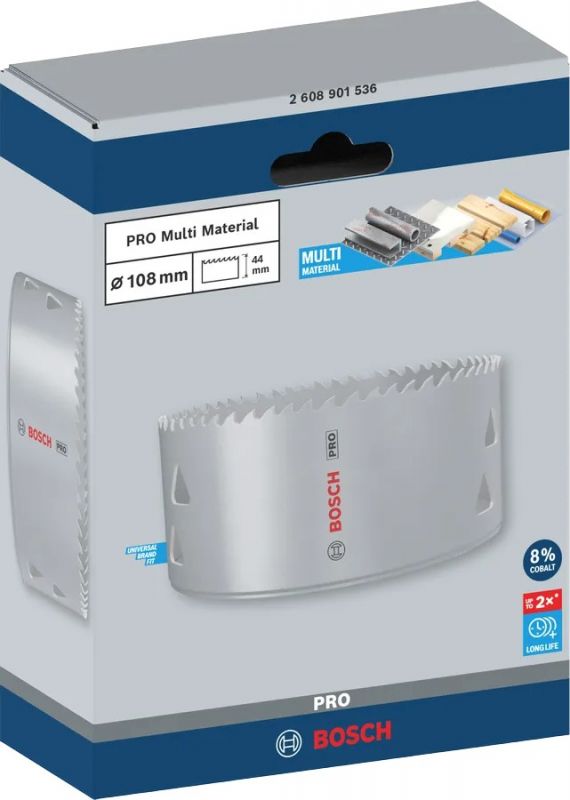 Коронка Bosch Professional Multi Material 108мм з різьбою