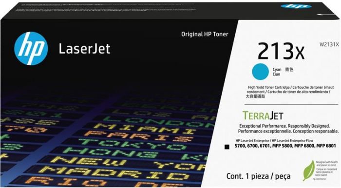 Картридж HP 213X CLJ Ent 5700/6700/6701, MFP 5800/6800 Cyan (6000 стор)
