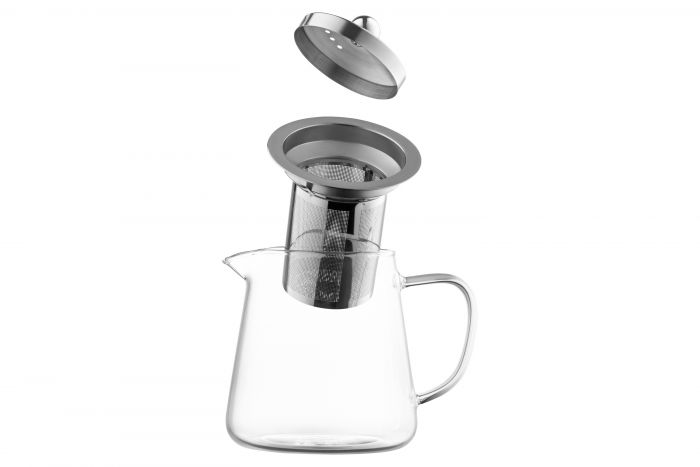 Заварник Ardesto Gemini Milano 550мл, боросилікатне скло, нержавіюча сталь, прозорий Заварник Ardesto Gemini Milano 550мл, боросилікатне скло, нержавіюча сталь, прозорий