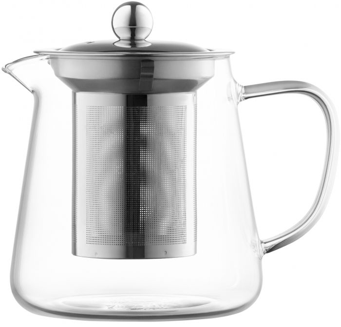 Заварник Ardesto Gemini Milano 550мл, боросилікатне скло, нержавіюча сталь, прозорий Заварник Ardesto Gemini Milano 550мл, боросилікатне скло, нержавіюча сталь, прозорий