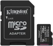 Карта пам'яті Kingston microSD  256GB C10 UHS-I A1 V10 R150MB/s + SD