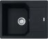 Мийка кухонна Franke Urban, фраграніт, прямокутник, з крилом, 620х500х220мм, чаша - 1, врізна, оборотна, UBG 611-62, чорний матовий