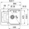 Мийка кухонна Franke Urban, фраграніт, прямокутник, з крилом, 620х500х220мм, чаша - 1, врізна, оборотна, UBG 611-62, онікс