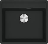 Мийка кухонна Franke Maris, фраграніт, прямокутник, без крила, 560х510х200мм, чаша - 1, врізна, MRG 610-52 TL, чорний матовий