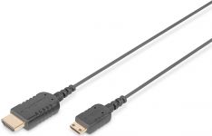 Кабель DIGITUS HDMI-miniHDMI (AM/СM), Ultra HD, 2.0м, чорний
