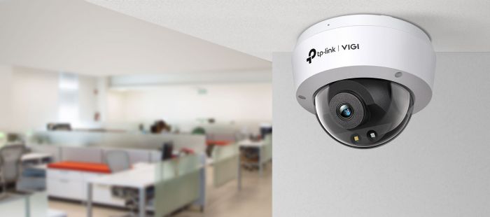 IP-Камера TP-LINK VIGI C250-2.8, PoE, 5Мп, 2,8 мм, H265+, IP66, Dome, кольорове нічне бачення, зовнішня