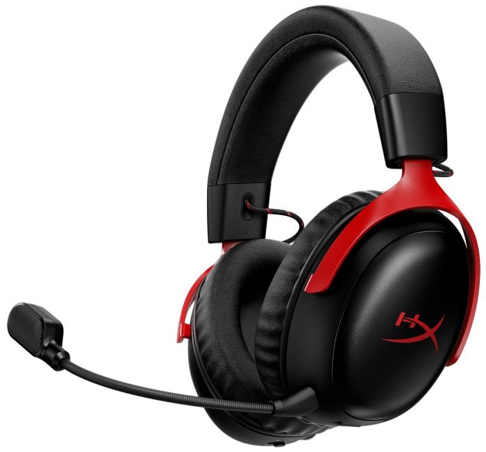 Гарнітура ігрова HyperX Cloud III S, WL/USB-A/USB-C, чорно-червоний Гарнітура ігрова HyperX Cloud III S, WL/USB-A/USB-C, чорно-червоний
