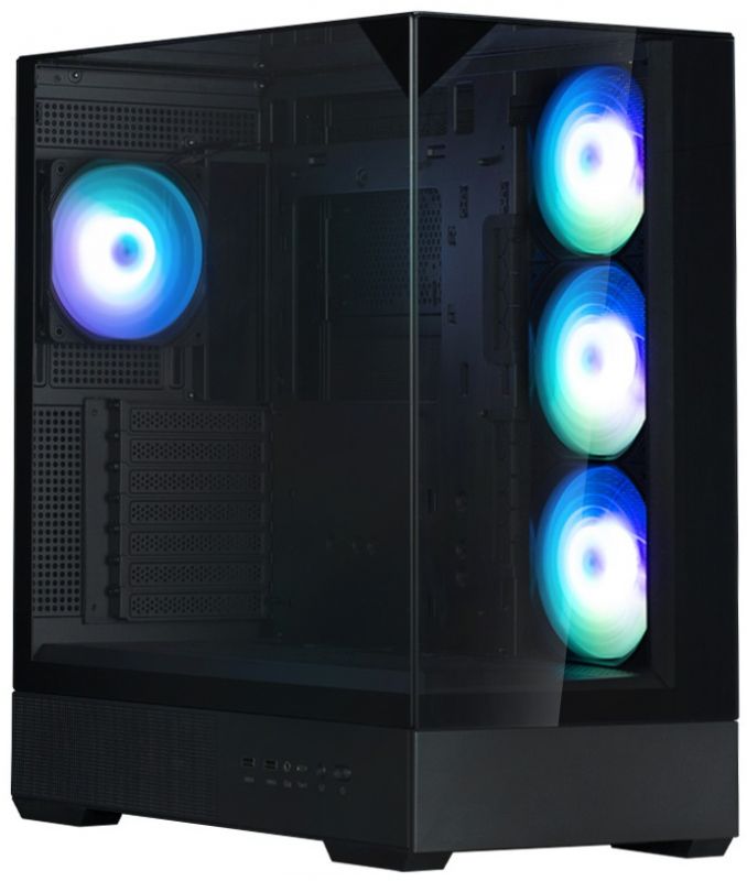Корпус Zalman P40 Prism Plus без БЖ, 2xUSB3.0, 1x Type C, 3x120мм ARGB Reverse,  1x120мм ARGB, VGA 420мм, LCS ready, TG TG Side/Front/Top Panel, ATX, чорний