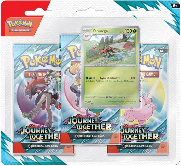 Колекційна карткова гра Pokemon: Scarlet & Violet - Journey Together - 3 Pack Blister