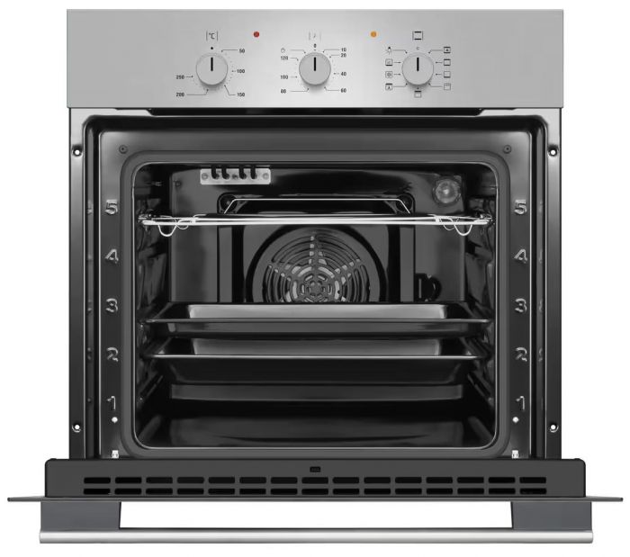 Духовка электр. Hansa, 60см, 62л, A,  гриль , емаль легкого очищення, нержавіюча сталь