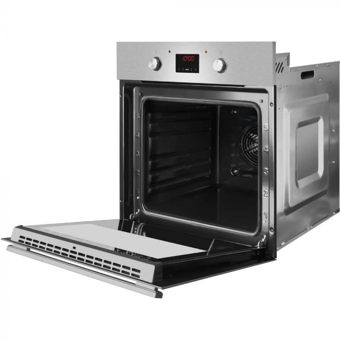 Духовка электр. Hansa, 60см, 62л, A,  гриль , емаль легкого очищення, диспл., нержавіюча сталь