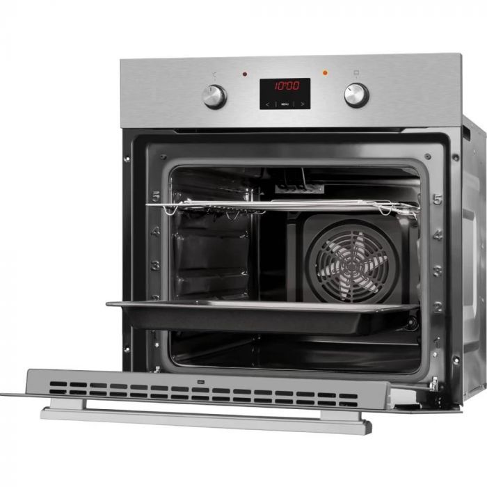 Духовка электр. Hansa, 60см, 62л, A,  гриль , емаль легкого очищення, диспл., нержавіюча сталь