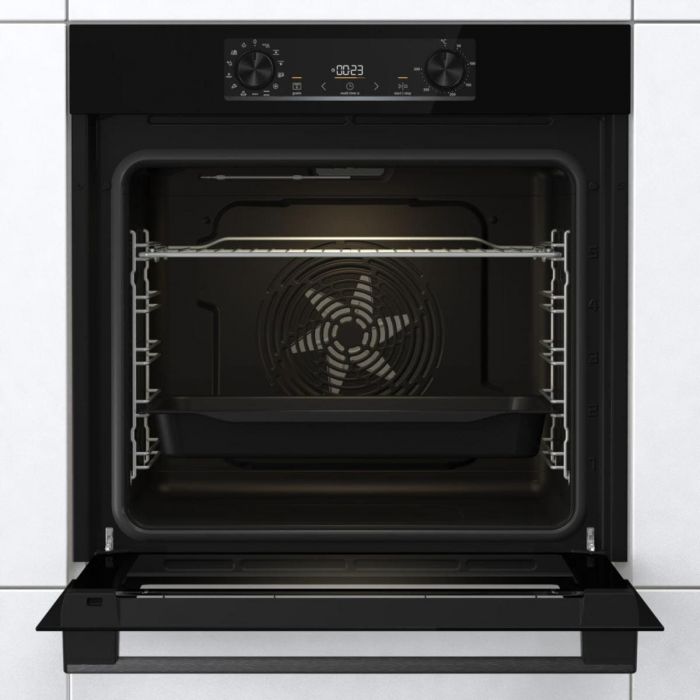 Духова шафа Gorenje електрична, 77л, A+, дисплей, макс.темп.- 300, IconLed, чорний