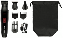 Набір для стрижки Remington Graphite, для голови, вусів, бороди,носа і тіла, акум., насадок-6, чорний