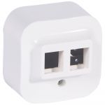 Адаптер Legrand 2хRJ45, Forix Quteo, білий