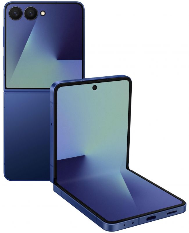 Смартфон Samsung Galaxy Flip 7 5G (F766) 6.9"/4.1"12/512ГБ, 1SIM, 4300мА•год, блакитний сріблястий
