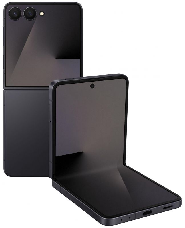 Смартфон Samsung Galaxy Flip 7 5G (F766) 6.9"/4.1"12/512ГБ, 1SIM, 4300мА•год, чорний глибокий