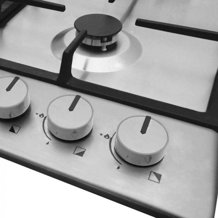 Варильна поверхня Hansa газова, 60см, чавун, нержавіюча сталь