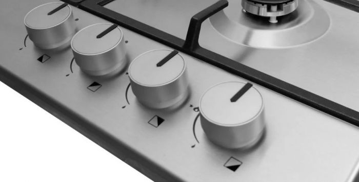 Варильна поверхня Hansa газова, 60см, чавун, нержавіюча сталь