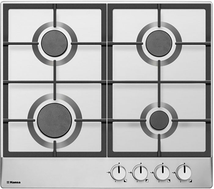 Варильна поверхня Hansa газова, 60см, чавун, нержавіюча сталь