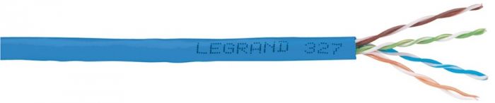Кабель "вита пара" Legrand  CAT 6 U-UTP, 305м, AWG 23/1, LCS2, LSZH, синій, метр