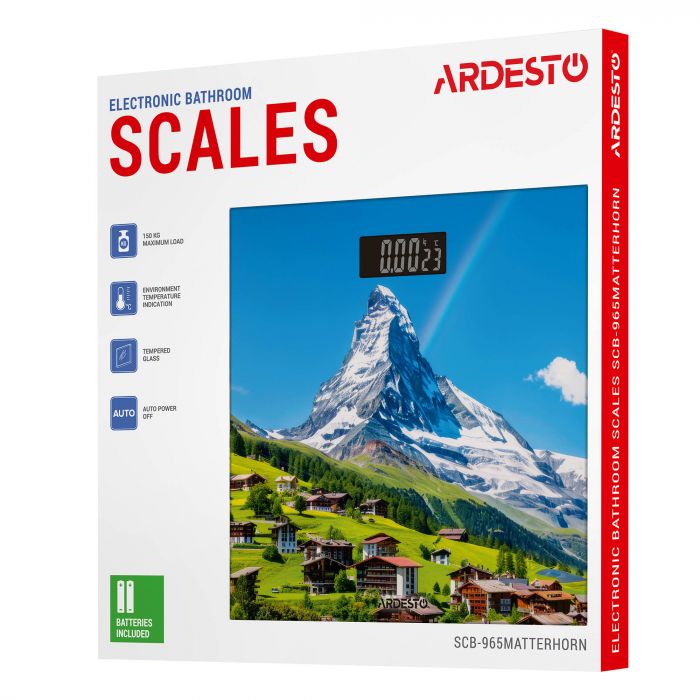 Ваги підлогові Ardesto SCB-965MATTERHORN макс. вага 150 кг/малюнок