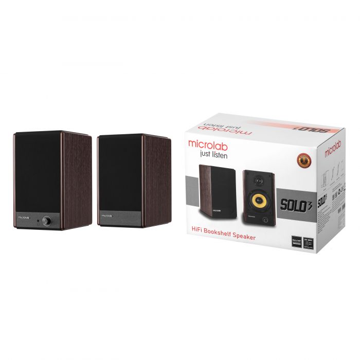 Акустична система MICROLAB SOLO 3 2.0, 40w, mini-jack/bluetooth, коричневий