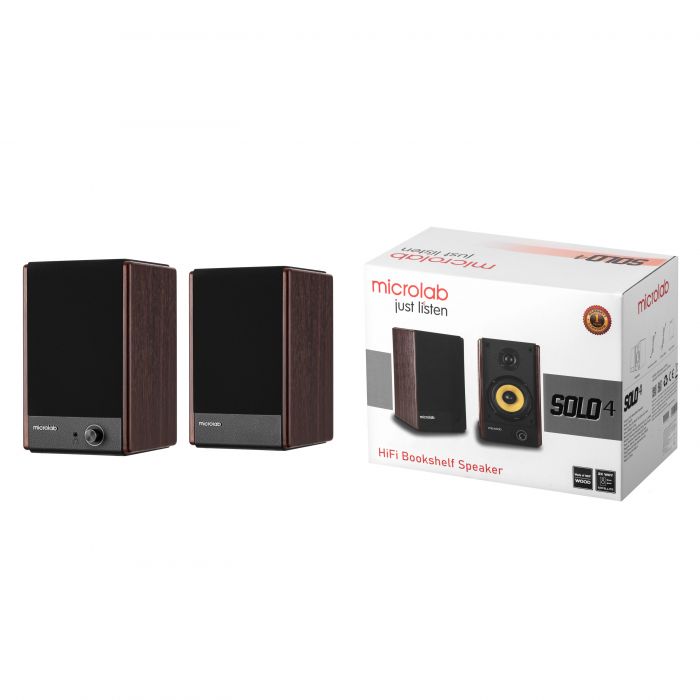 Акустична система MICROLAB SOLO 4 2.0, 60w, mini-jack/bluetooth, коричневий