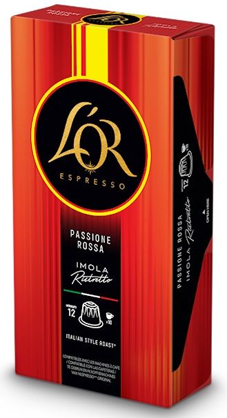 Кава L`OR капсули, Rossa Imola Ristretto, арабіка, 10шт, Nespresso