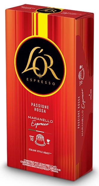 Кава L`OR капсули, Passione Rossa Maranello Espresso, арабіка, 10шт, Nespresso
