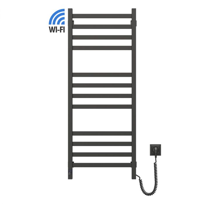 Рушникосушка Navin електрична Авангард, 1200х480х71мм, Wi-Fi, сталь, чорний муар, праве підключення