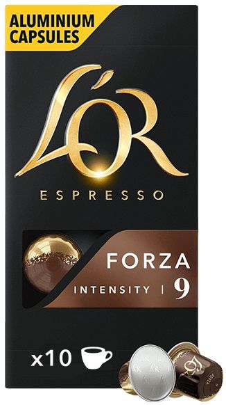 Кава L`OR капсули, Espresso Forza, арабіка, 10шт, Nespresso