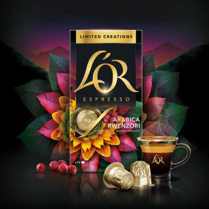 Кава L`OR капсули, Espresso Arabica Rwenzori Uganda Limited Creations, арабіка, 10шт, Nespresso