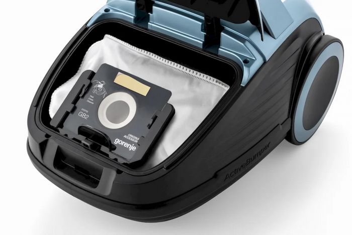 Пилосос Gorenje мішковий, 800Вт, 3л, вага-7.6кг, HEPA, індикатор, телескоп, сенсорне упр, сіро-зелений