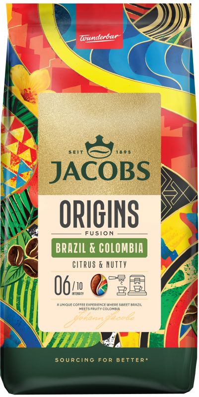 Кава Jacobs зерна, 1000г, South America Blend, арабіка