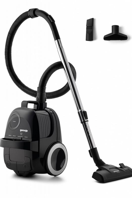 Пилосос Gorenje контейнерний, 800Вт, конт пил -2.2л, HEPA, телескоп трубка, чорний