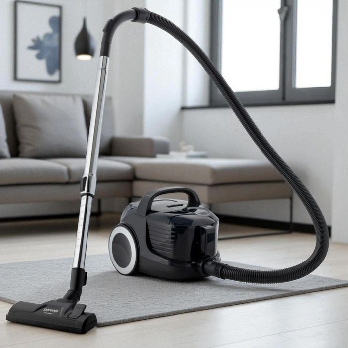 Пилосос Gorenje контейнерний, 800Вт, конт пил -2.2л, HEPA, телескоп трубка, чорний