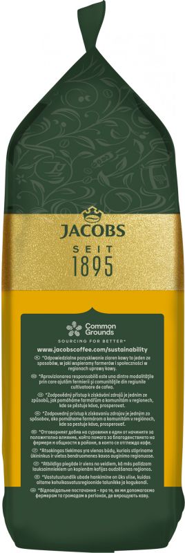 Кава Jacobs зерна, 1000г, Crema Gold, купаж арабіка/робуста