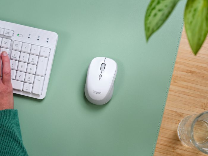 Миша Trust Yvi+ Compact Multi-Device, WL/BT/USB-A, білий