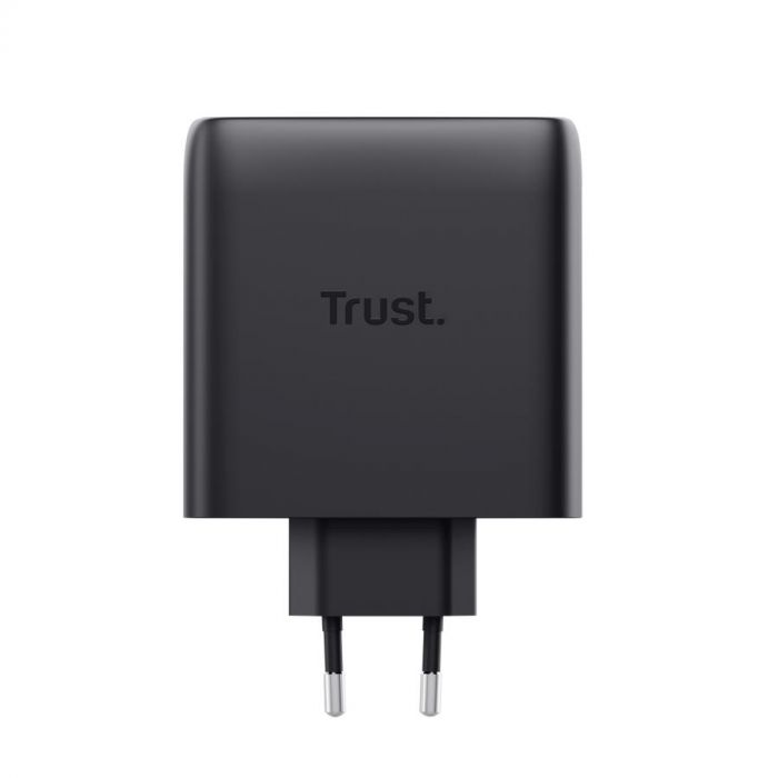 Зарядний пристрій мережевий Trust Maxo 100Вт, GaN, 2xUSB-C ,PD/PPS, чорний