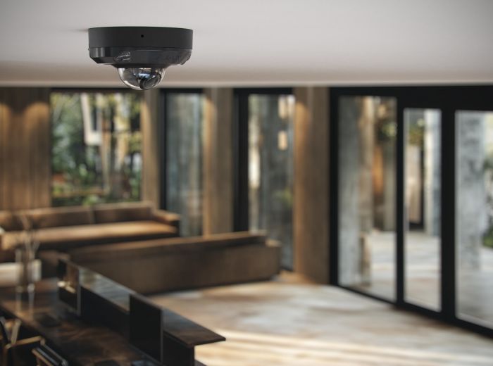 IP-Камера дротова Ajax DomeCam Mini HL black, 5мп, 4мм, гібридне підсвічування IR 35м, білий Led 50м, Poe, True WDR, IP 65, ІЧ 30м, аудіо, кут огляду 75° до 85°, міні купольна, чорна