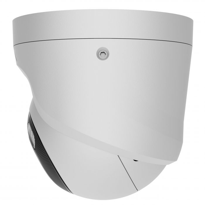 IP-Камера дротова Ajax TurretCam HL white, 8мп, 4мм, гібридне підсвічування IR 35м, білий Led 50м, Poe, True WDR, IP 65, ІЧ 35м, аудіо, 75° до 85°, купольна, біла